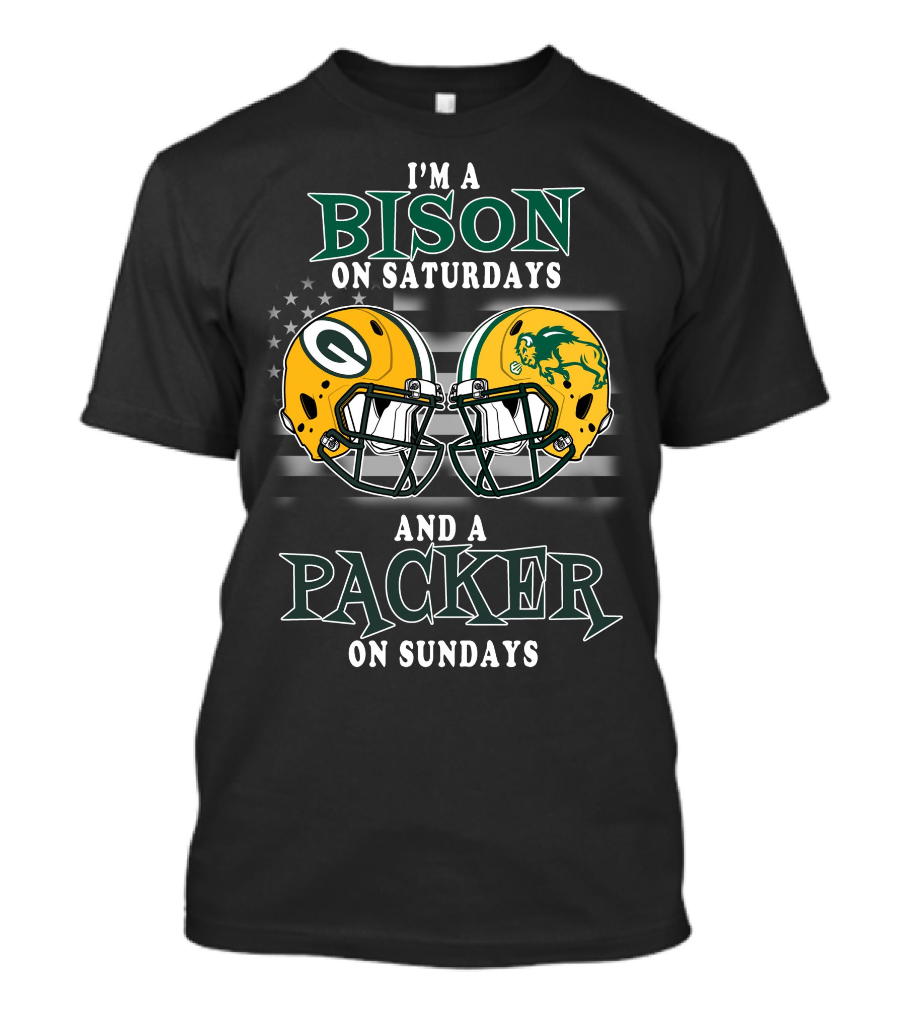 I'm A Bison On Saturdays And A Packer On Sundays T-Shirt