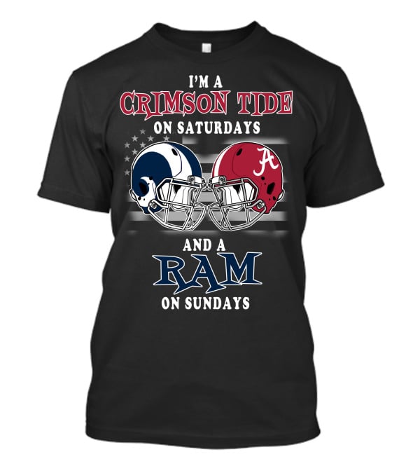 I'm A Crimson Tide On Saturdays And A Ram On Sundays T-Shirt
