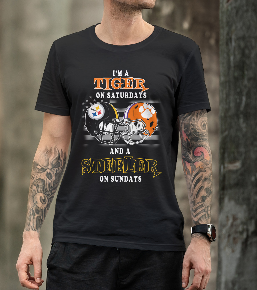 I'm A Tiger On Saturdays And A Steeler On Sundays T-Shirt