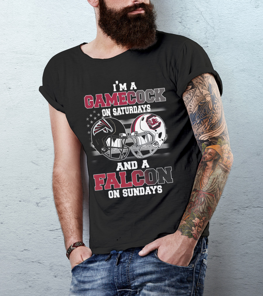 I'm A Gamecock On Saturdays And A Falcon On Sundays T-Shirt