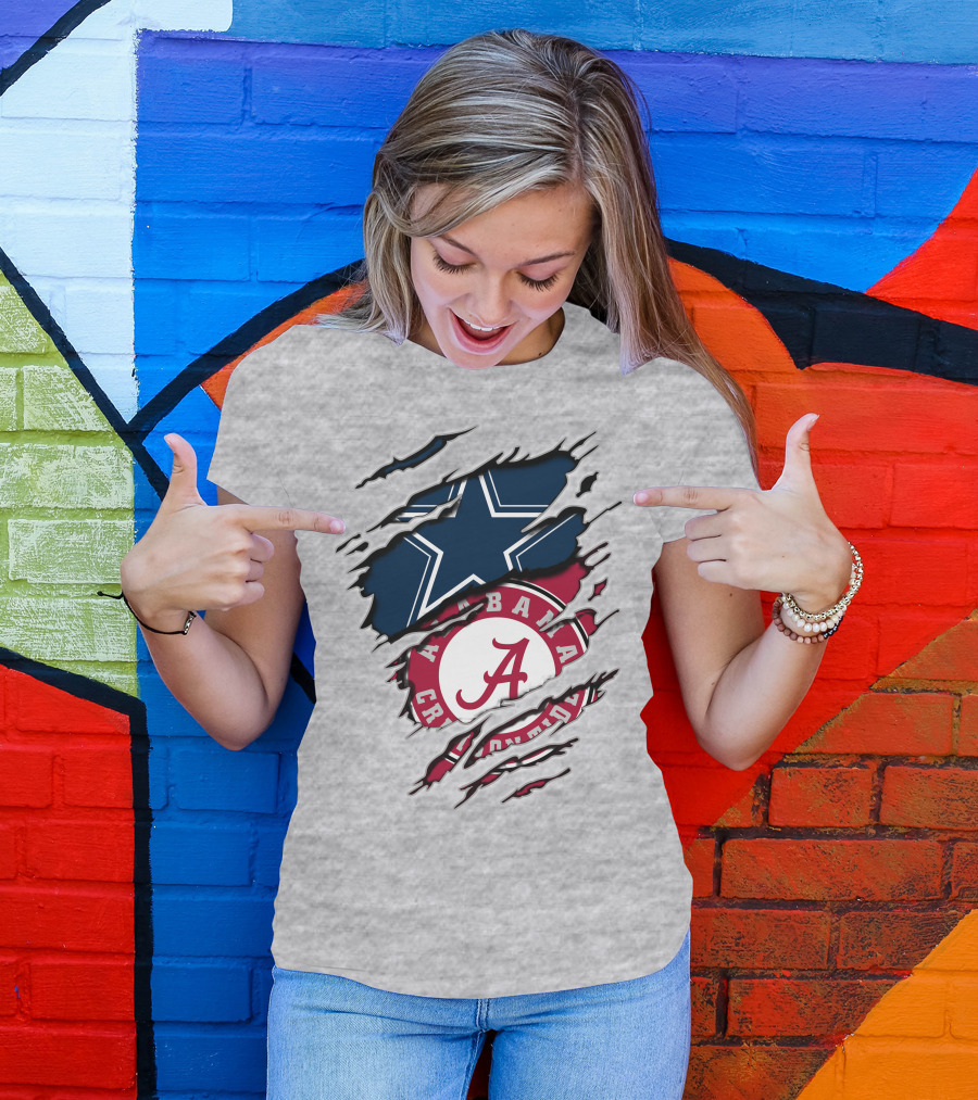 Alabama Cowboys Rip Through Crimson Tide Star T-Shirt