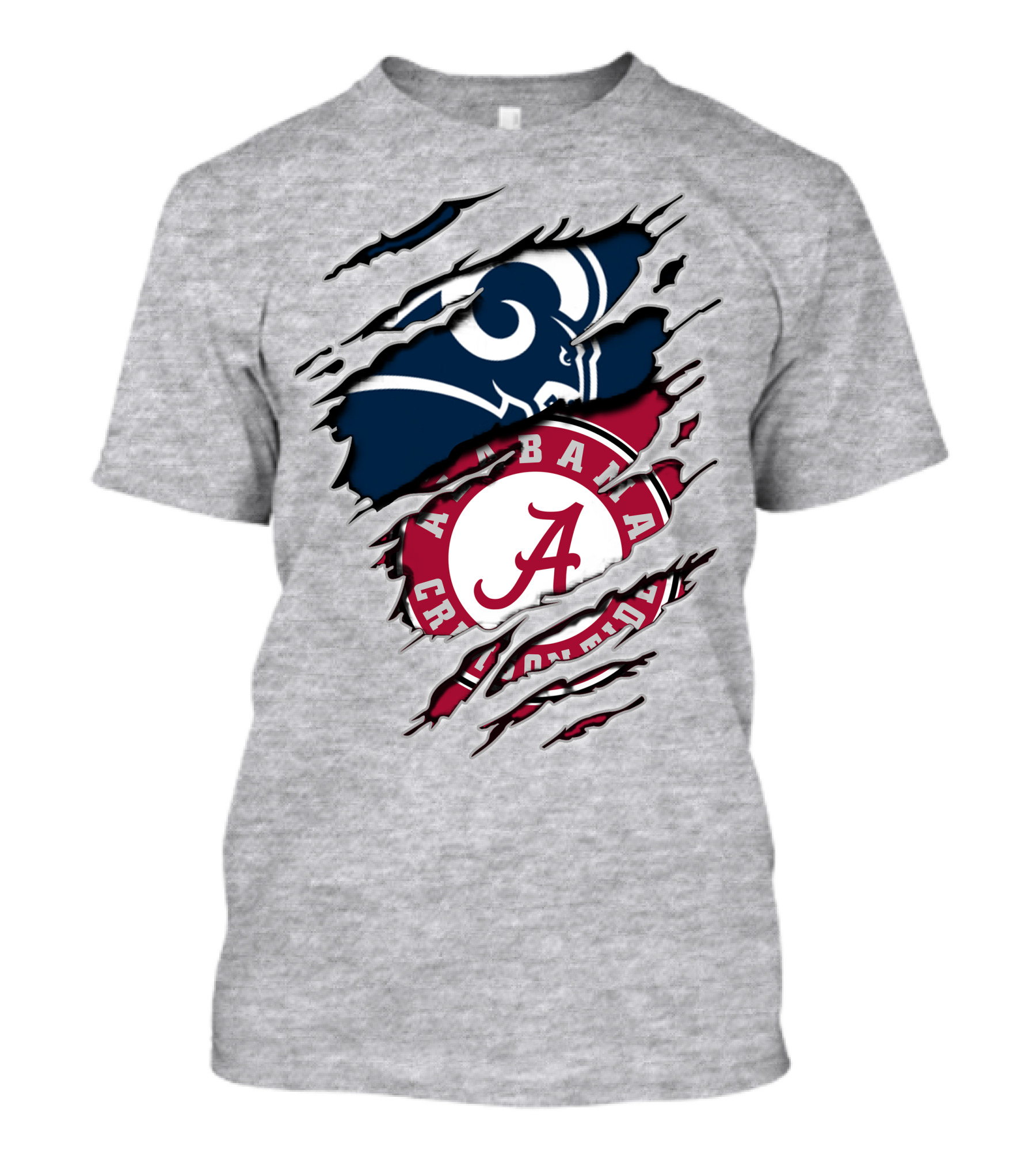 Alabama Crimson Tide Meets Los Angeles Rams Iconic Blend T-Shirt