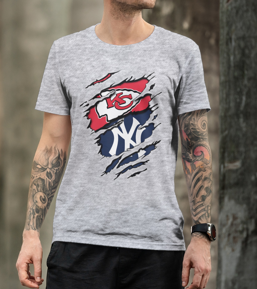 Kansas City Chiefs New York Yankees Combination T-Shirt