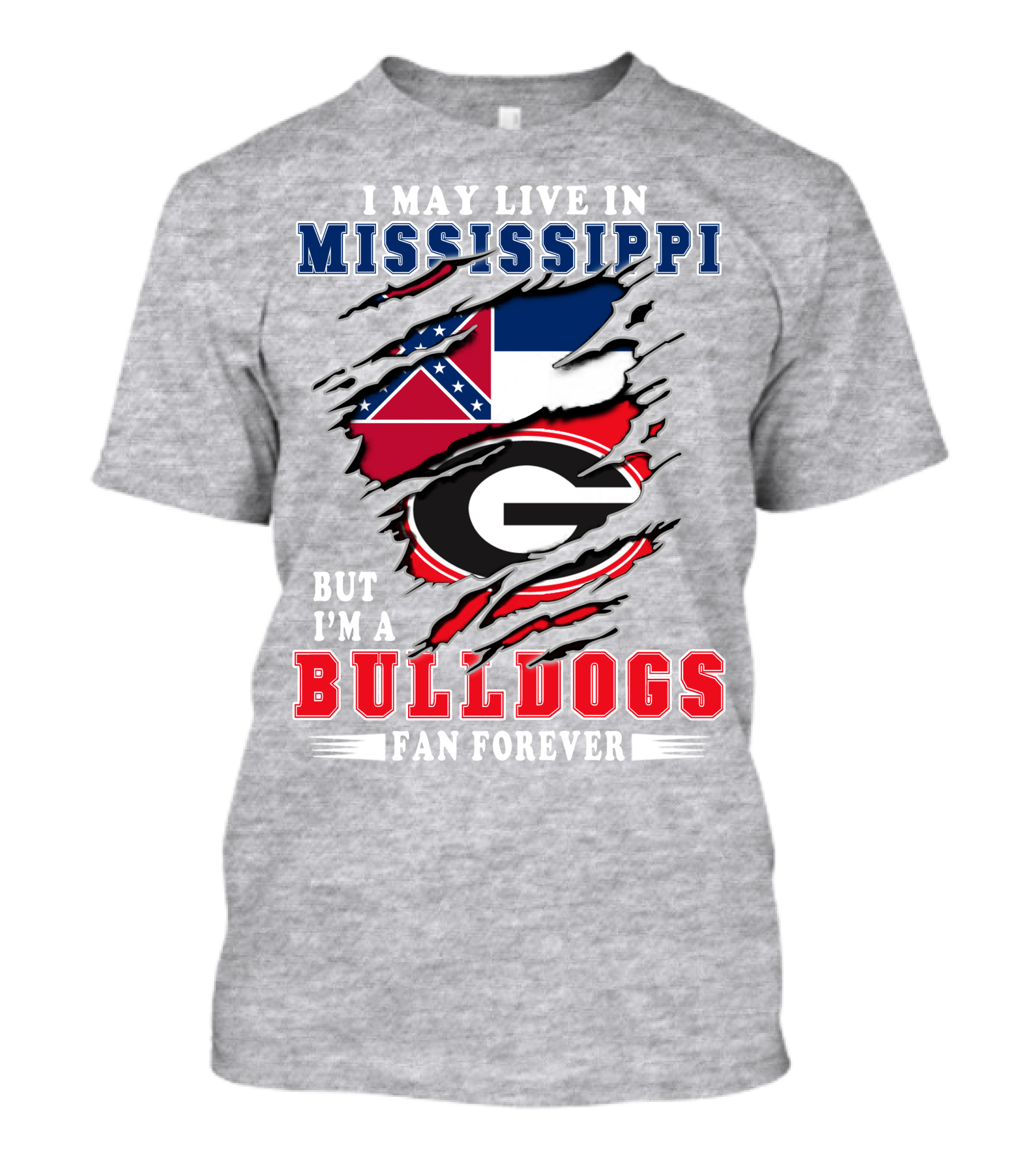 Mississippi Bulldogs Fan Forever With State And Team Pride Tear T-Shirt