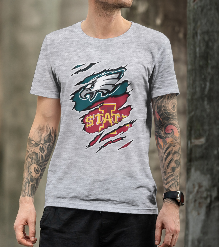 Philadelphia Eagles Iowa State Torn Claw T-Shirt