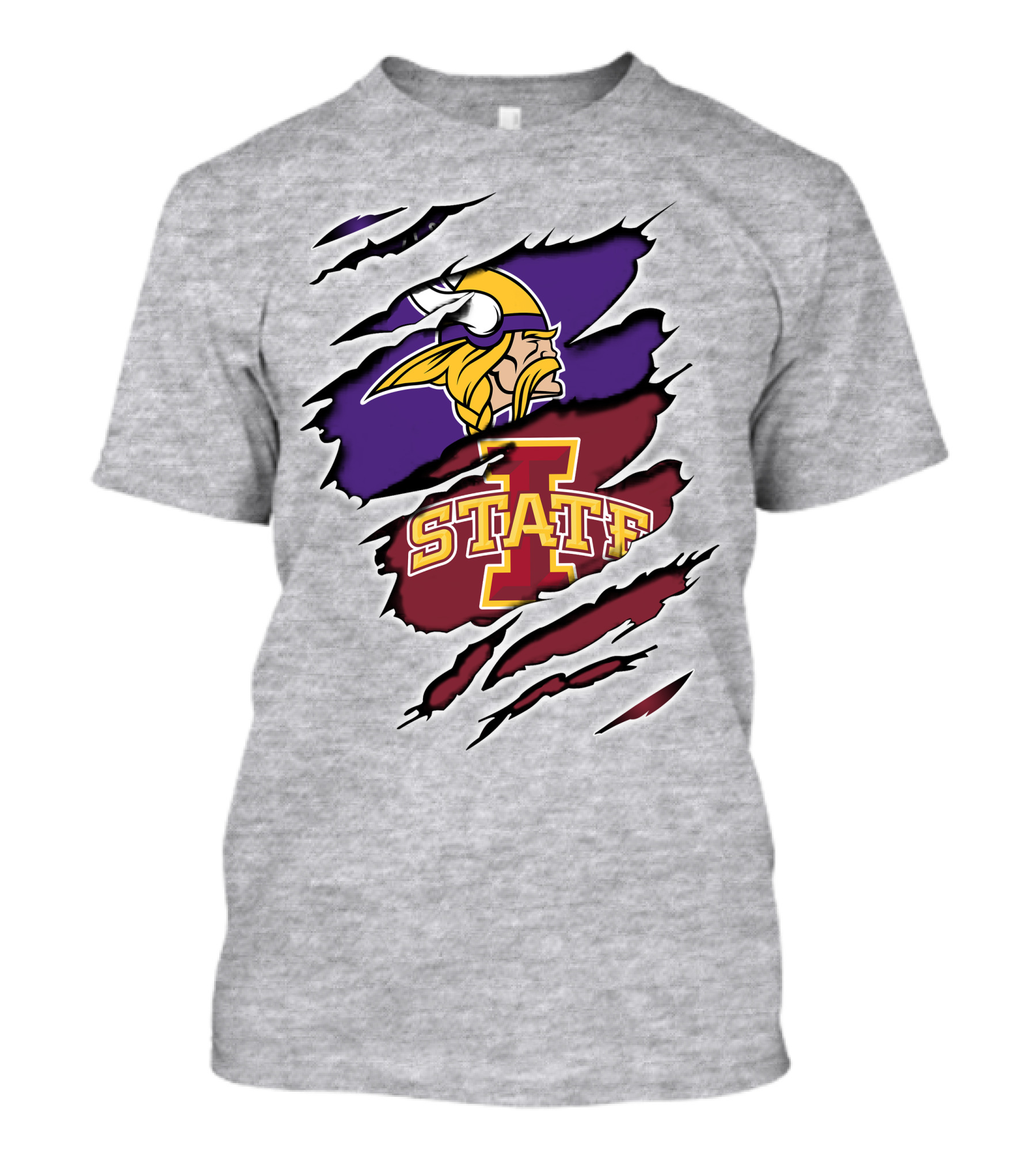 Minnesota Vikings And Iowa State Cyclones Fusion T-Shirt