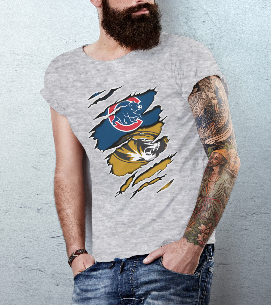 Cubs Missouri Mizzou Tigers Fan Mashup T-Shirt