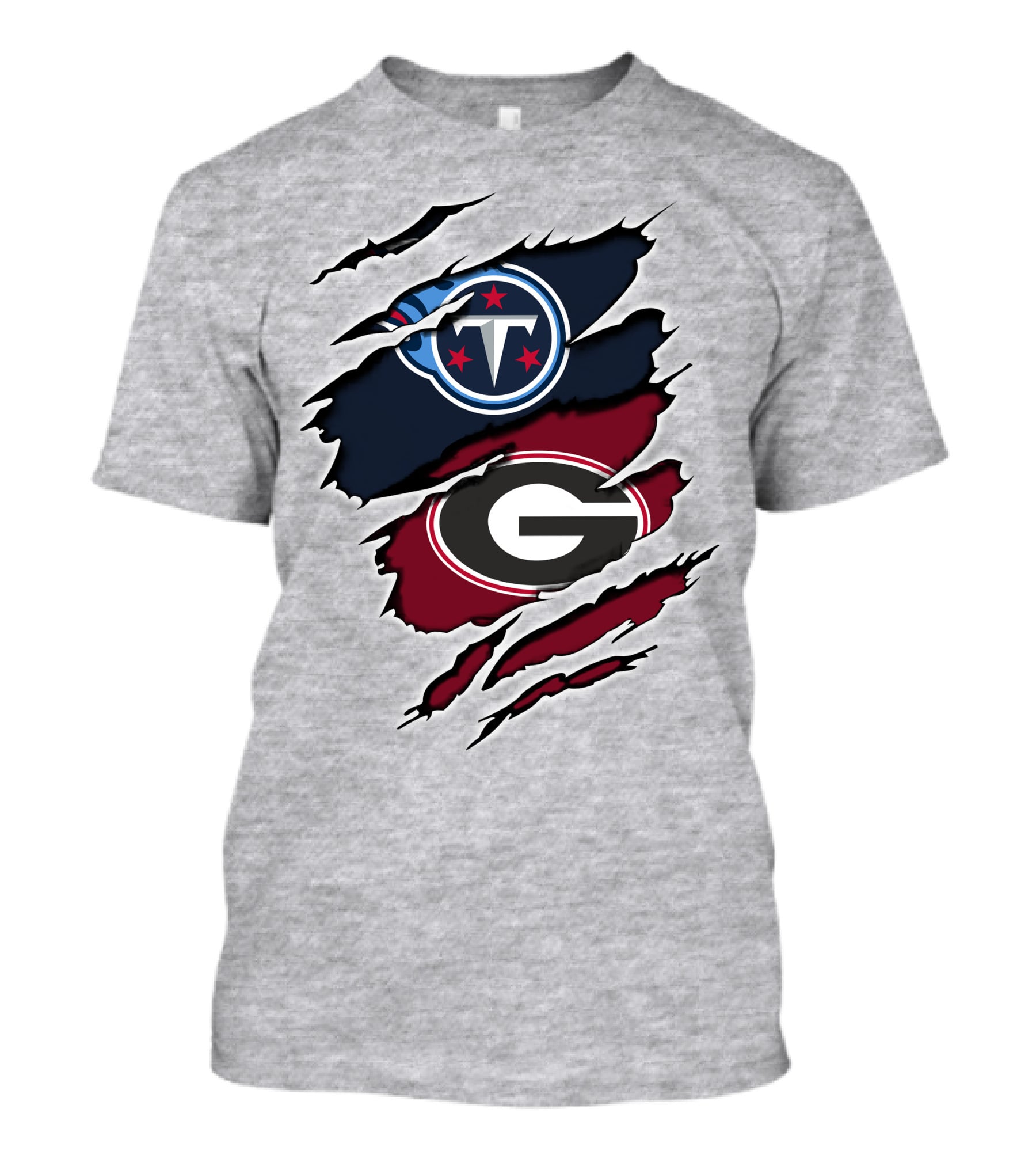 Tennessee Titans Georgia Bulldogs Claw Marks T-Shirt