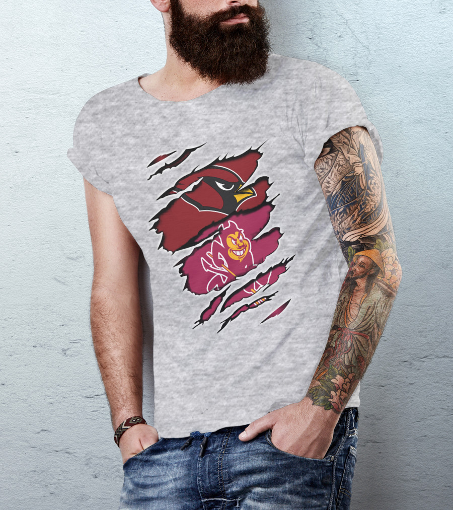 Cardinals Arizona Sun Devils Claw Mark T-Shirt