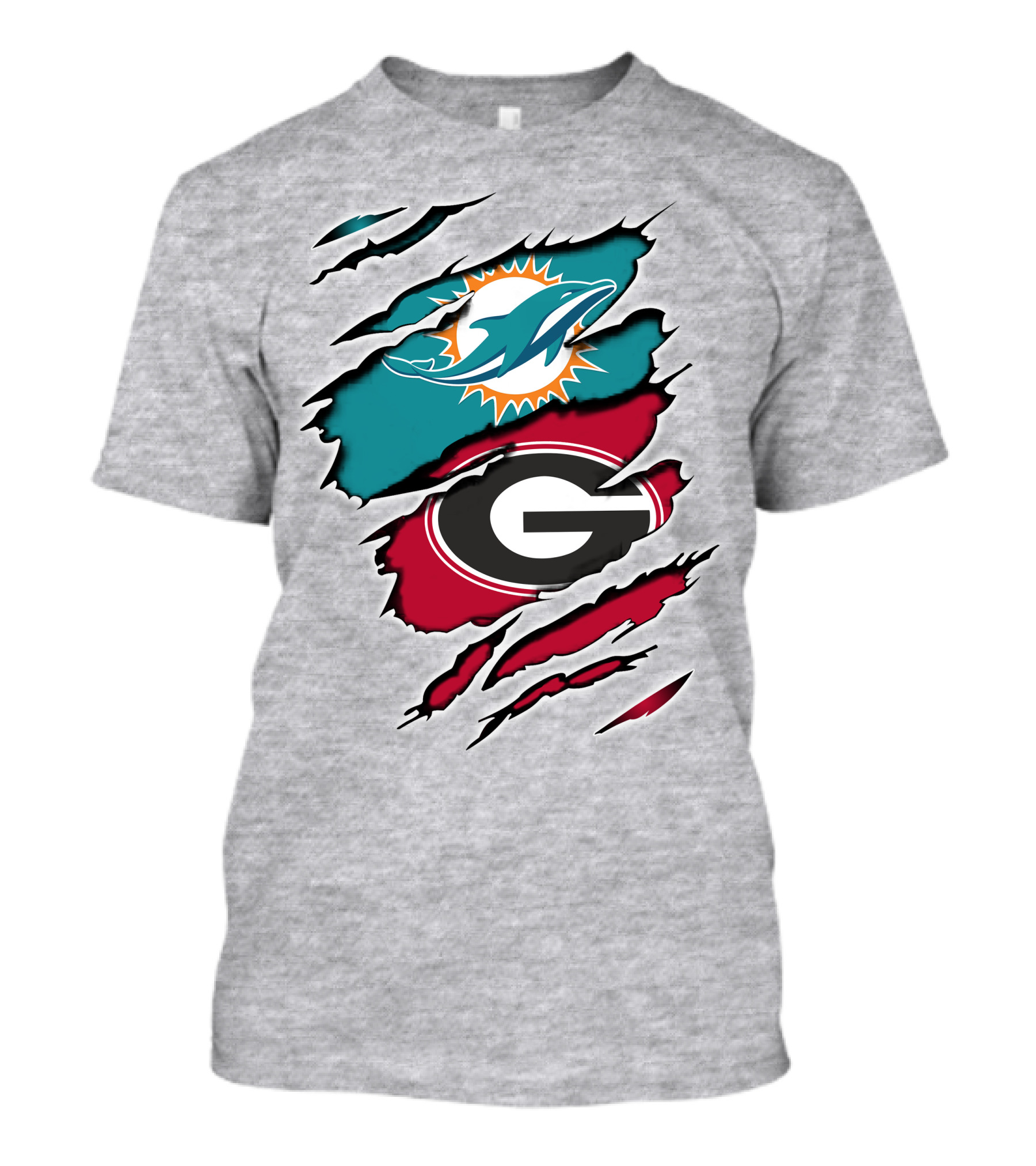 Miami Dolphins Georgia Bulldogs Fan T-Shirt