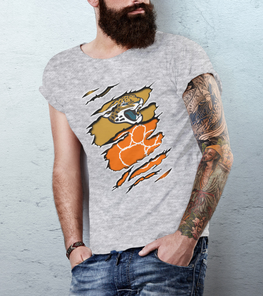Jaguars Clemson Paw Scratch T-Shirt
