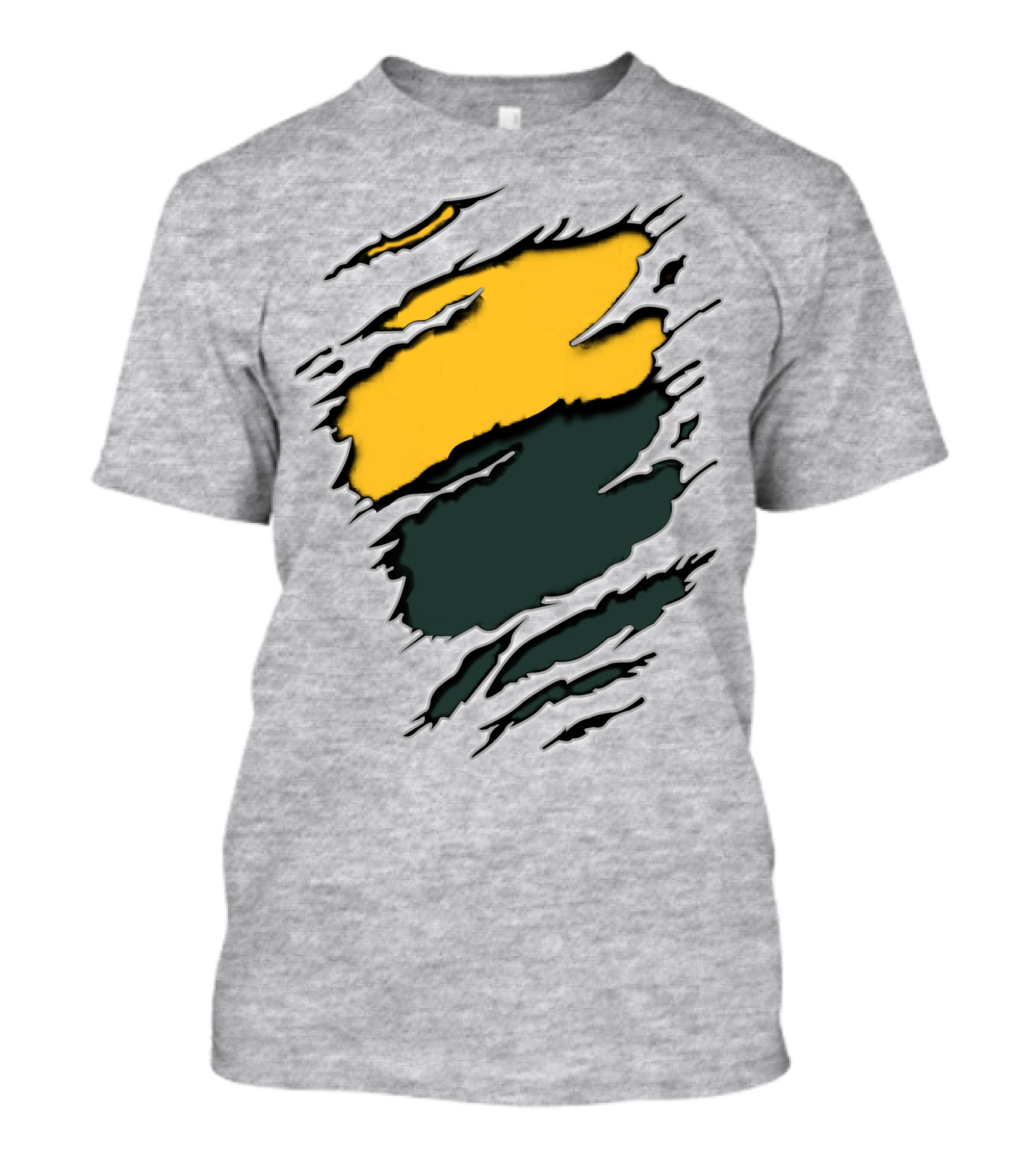 Pira Packes Green And Gold Warrior Claw Marks T-Shirt