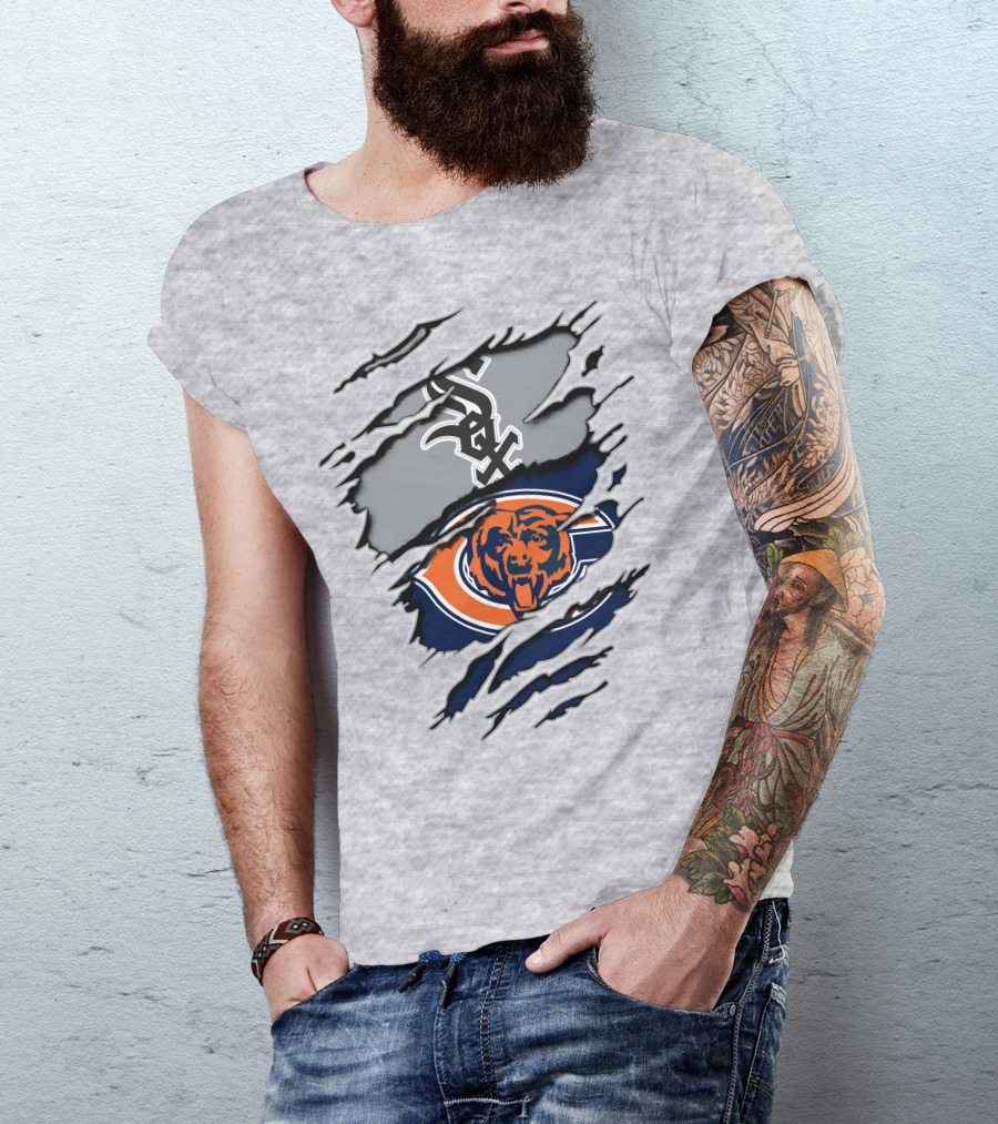Chicago Bears And Chicago White Sox Fusion T-Shirt