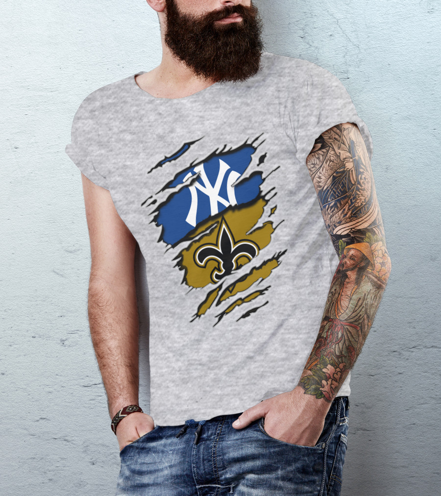New York Yankees New Orleans Saints Dual T-Shirt