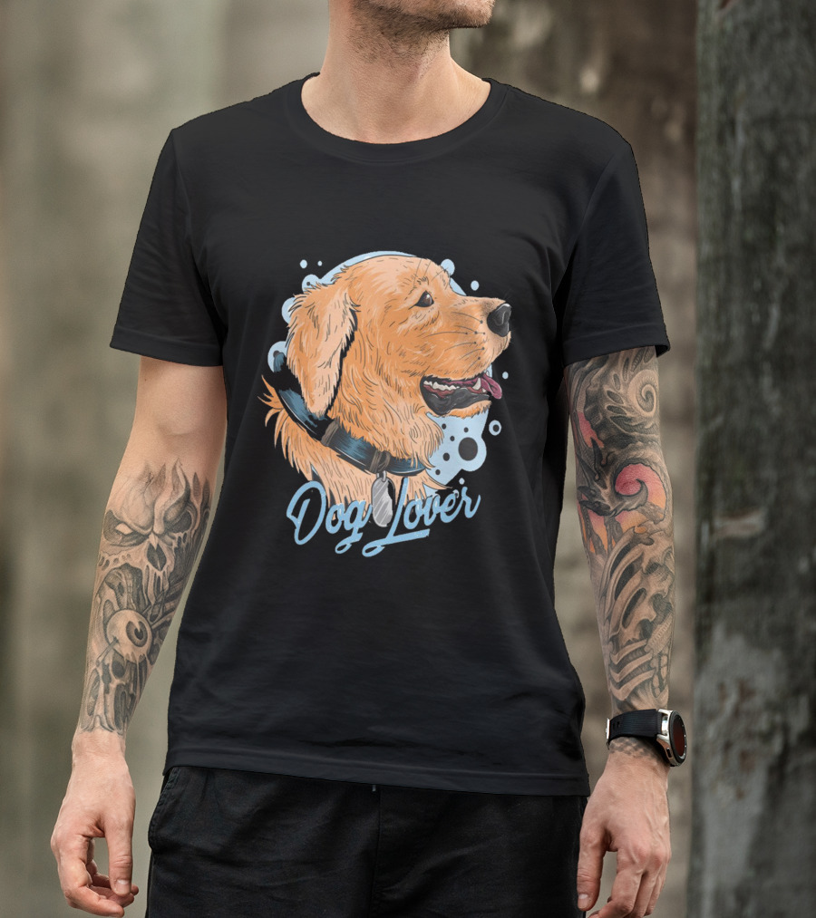 Dog Lover Golden Retriever Art T-Shirt