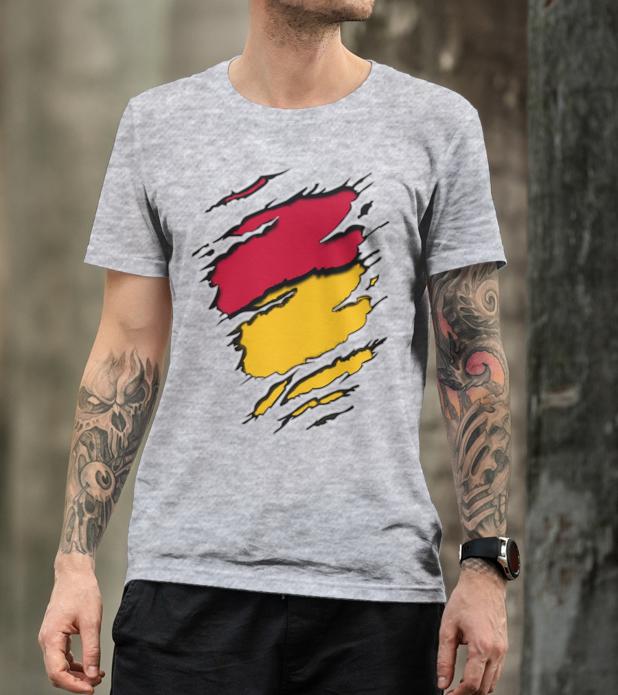 5Stee Red And Yellow Scratch Marks T-Shirt