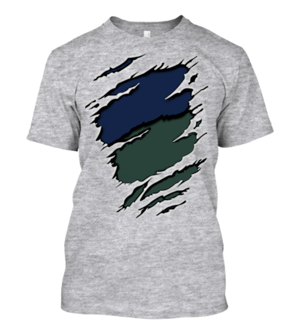 Je Me Ripped Two-Tone Claw Marks T-Shirt