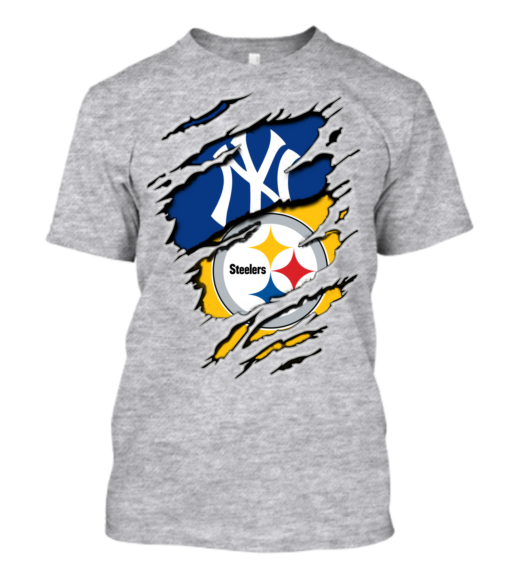 Steelers Yankees Torn Layered T-Shirt