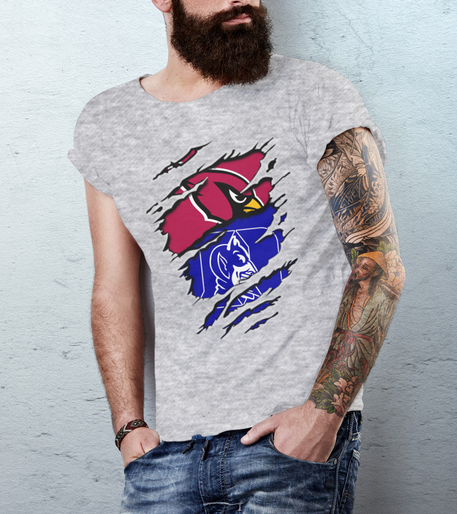 Cardinals And Duke Blue Devils Split T-Shirt