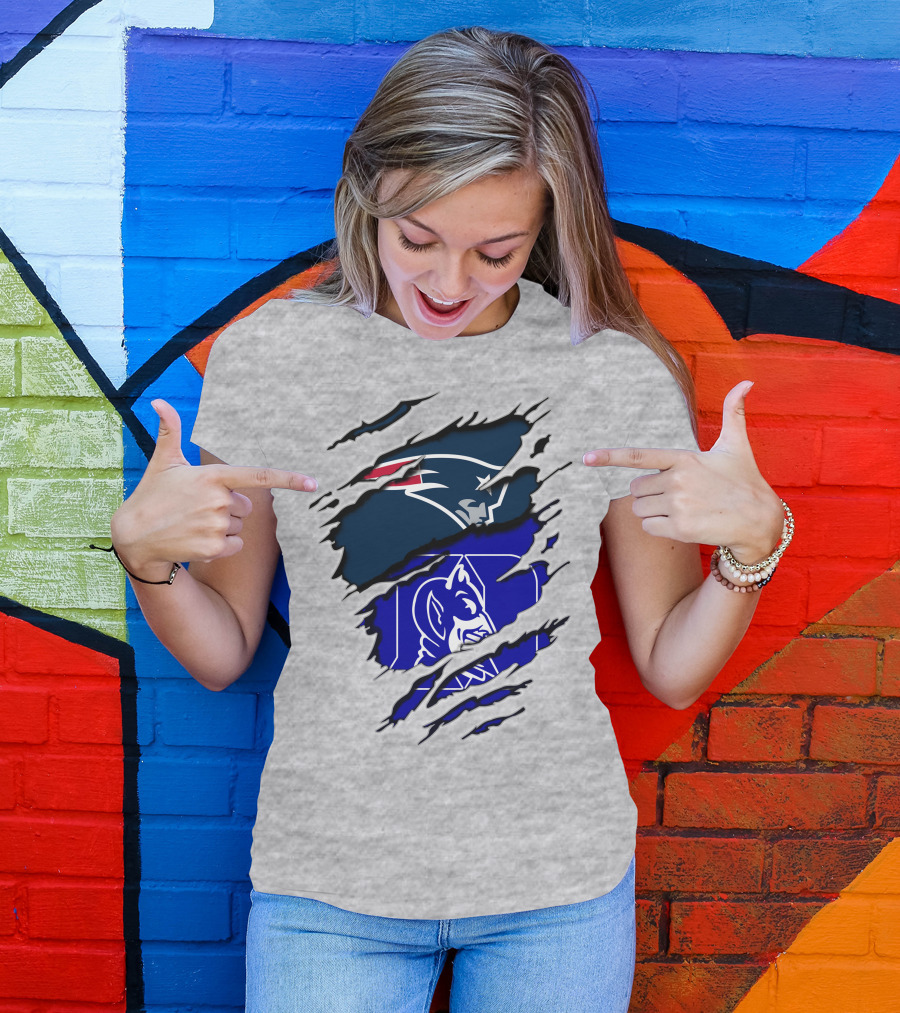 Patriots Duke Blue Devils Football Collaboration T-Shirt