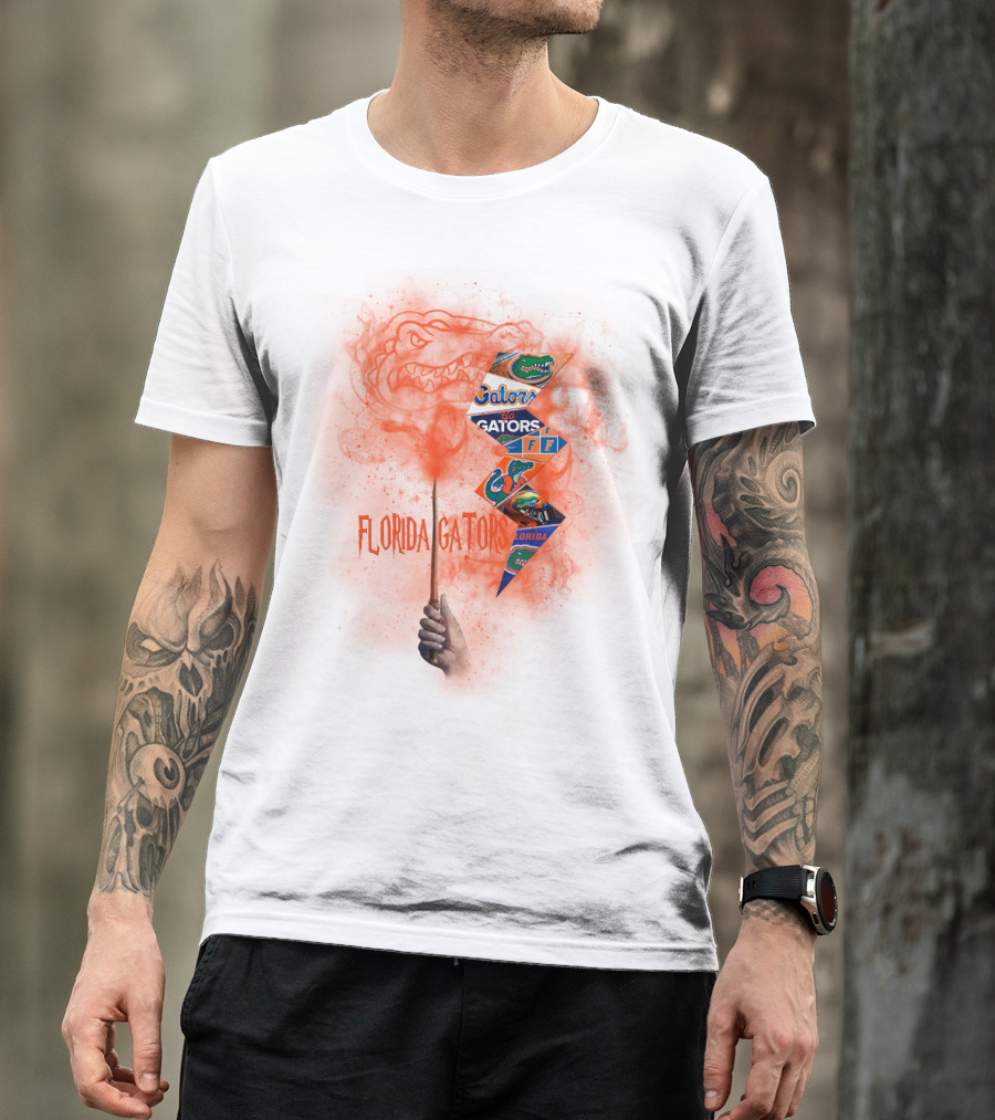 Florida Gators Hand Holding Flags And Alligator T-Shirt