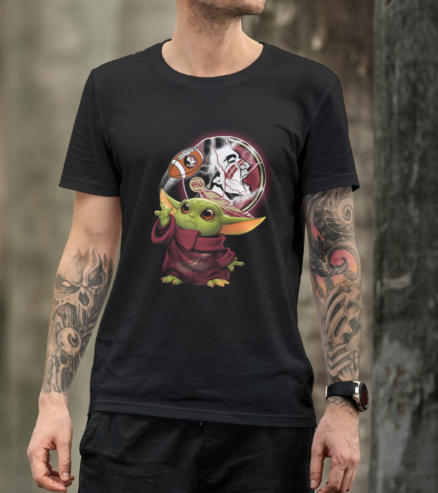 Seminoles Baby Alien Using Force With Florida State Football T-Shirt