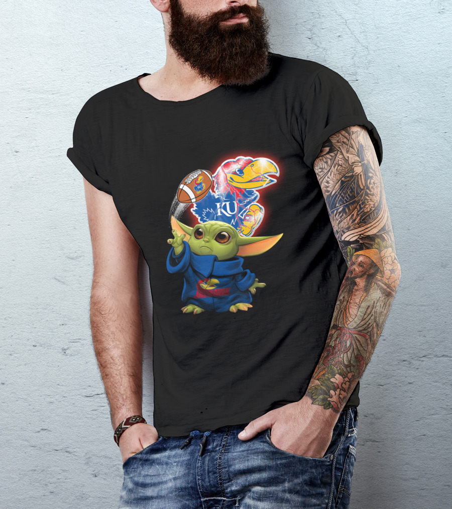 Ku Jayhawks Kansas Football Baby Alien T-Shirt