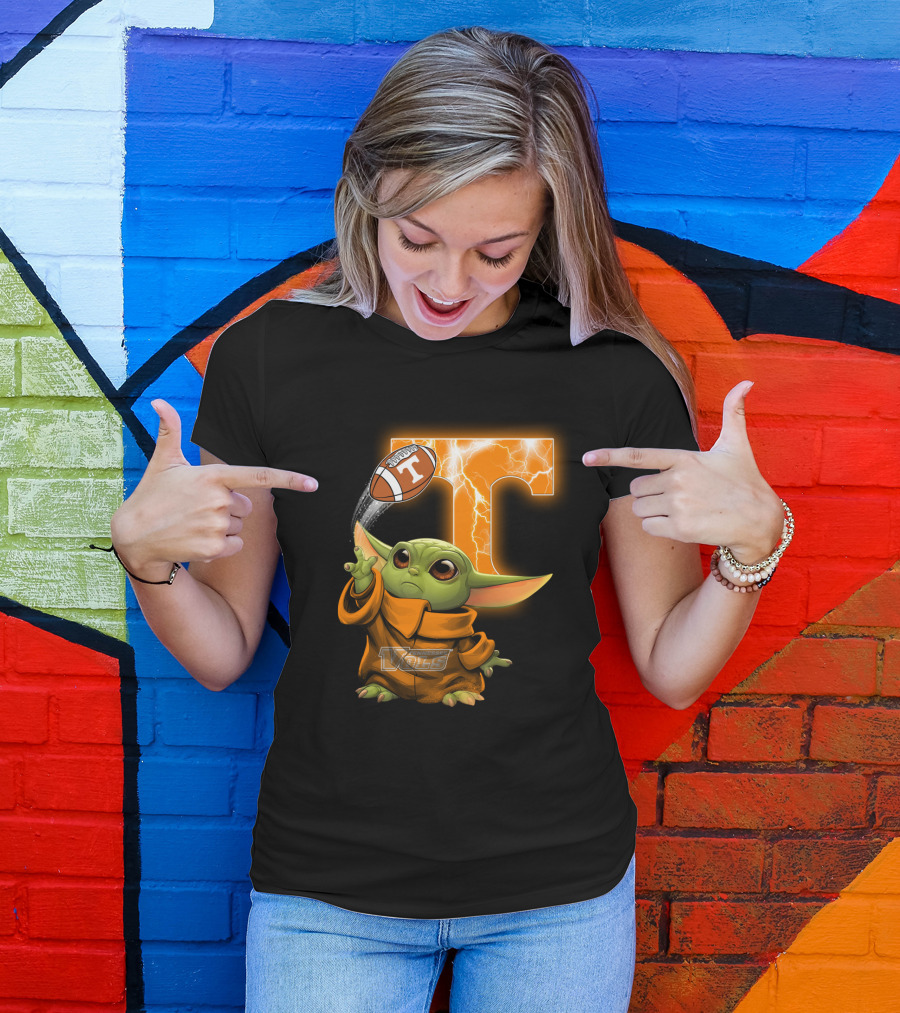 Tennessee Vols Grogu Football T T-Shirt