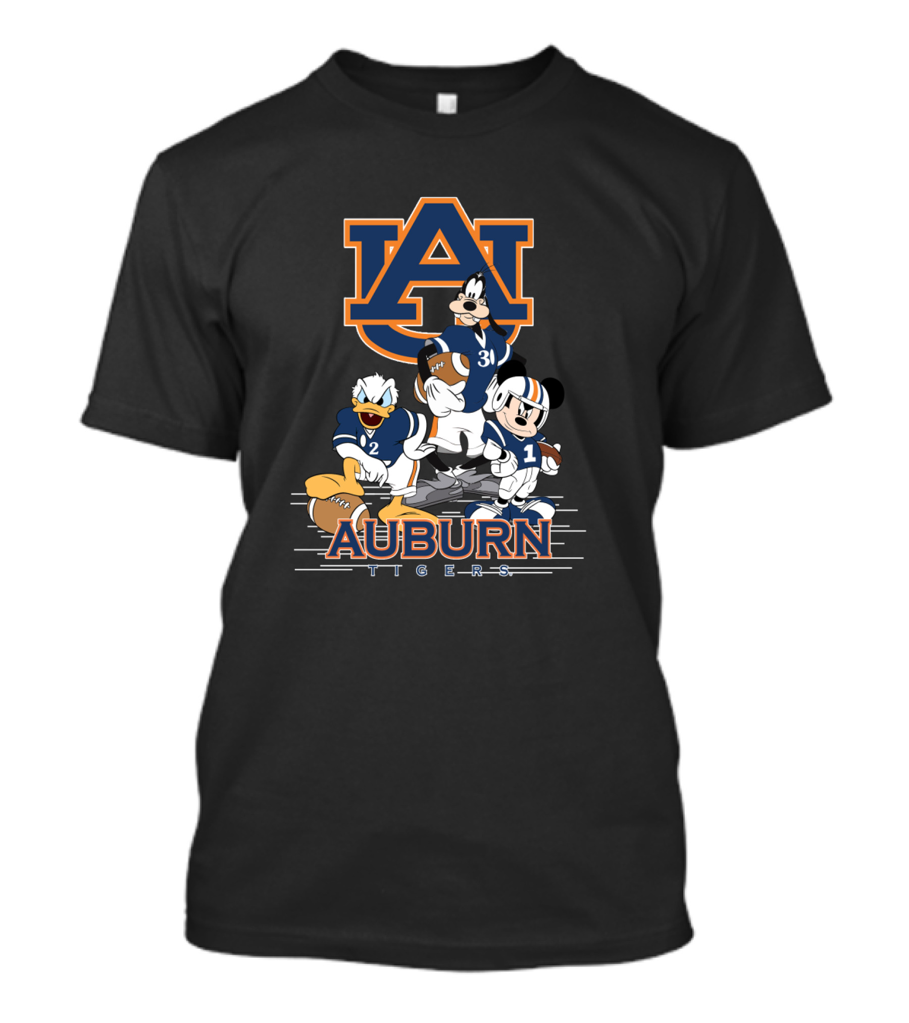 Auburn Tigers Disney Characters Football Team T-Shirt