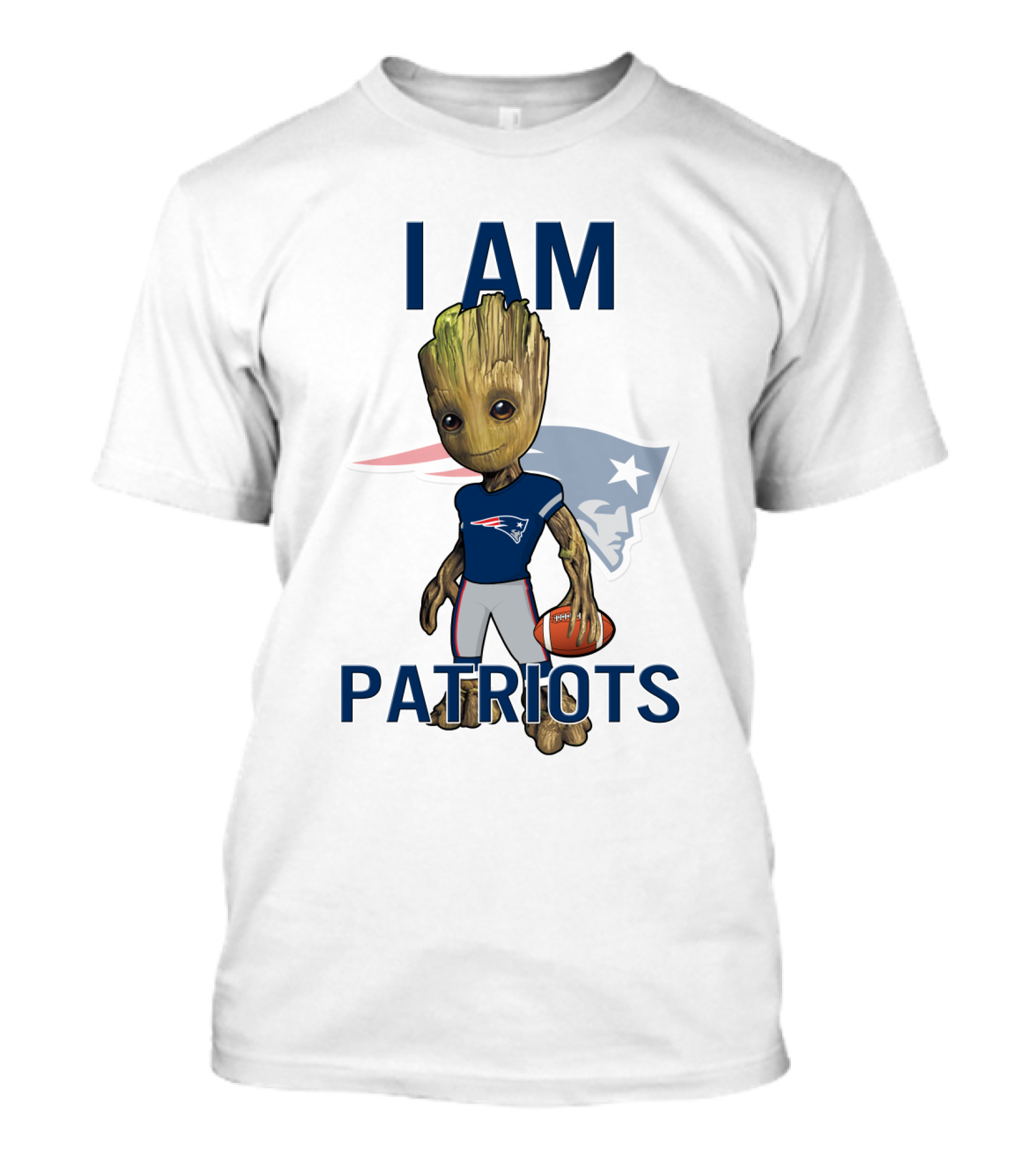 I Am Groot New England Patriots Football Fan T-Shirt