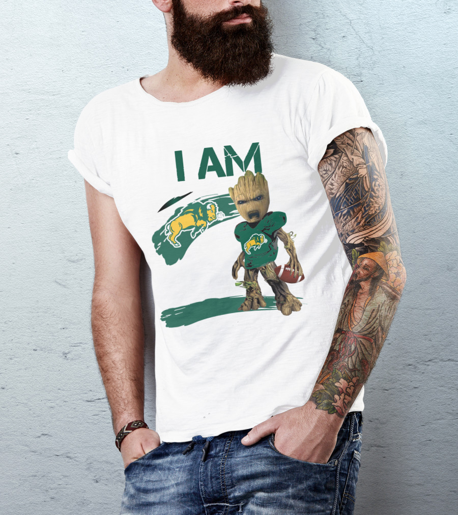 I AM Bison Football Baby Groot T-Shirt