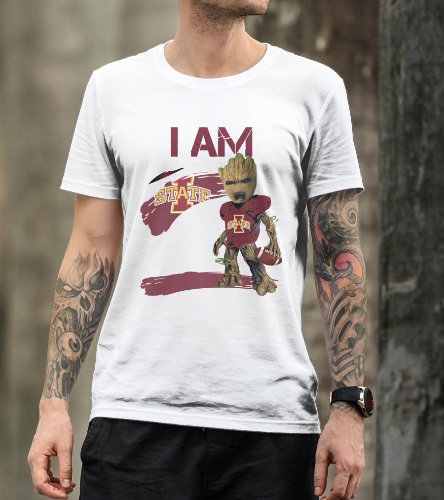 I Am Iowa State Baby Groot Football T-Shirt