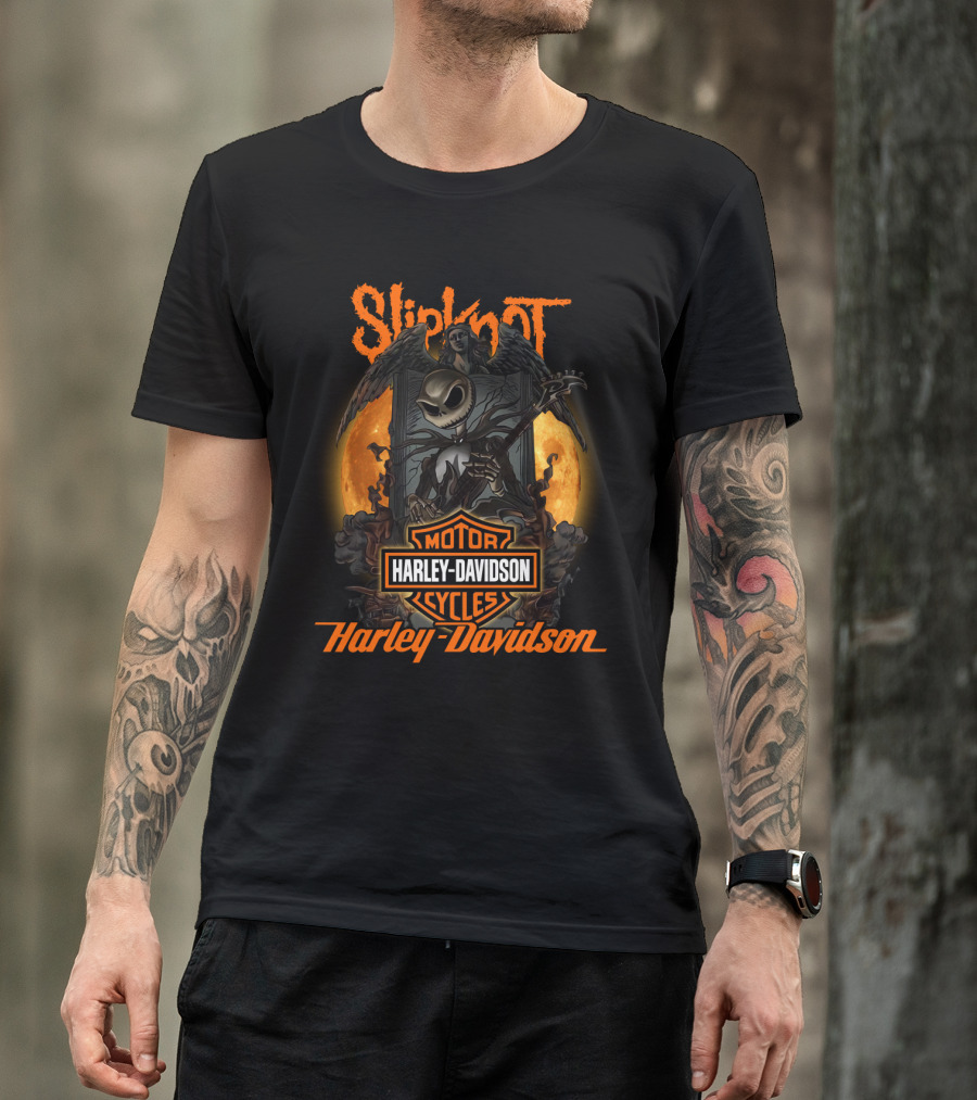 Slipknot Harley Davidson Motor Cycles Halo 1212 T-Shirt