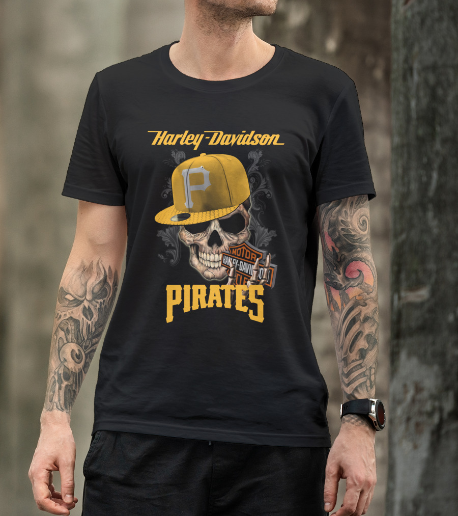 Harley Davidson Skull Cap Harley Davidson Motor Pirates T-Shirt