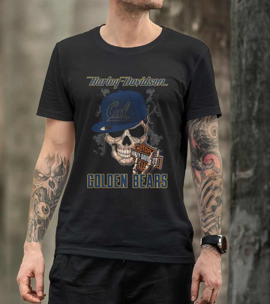 Harley Davidson Cal Skull Golden Bears T-Shirt