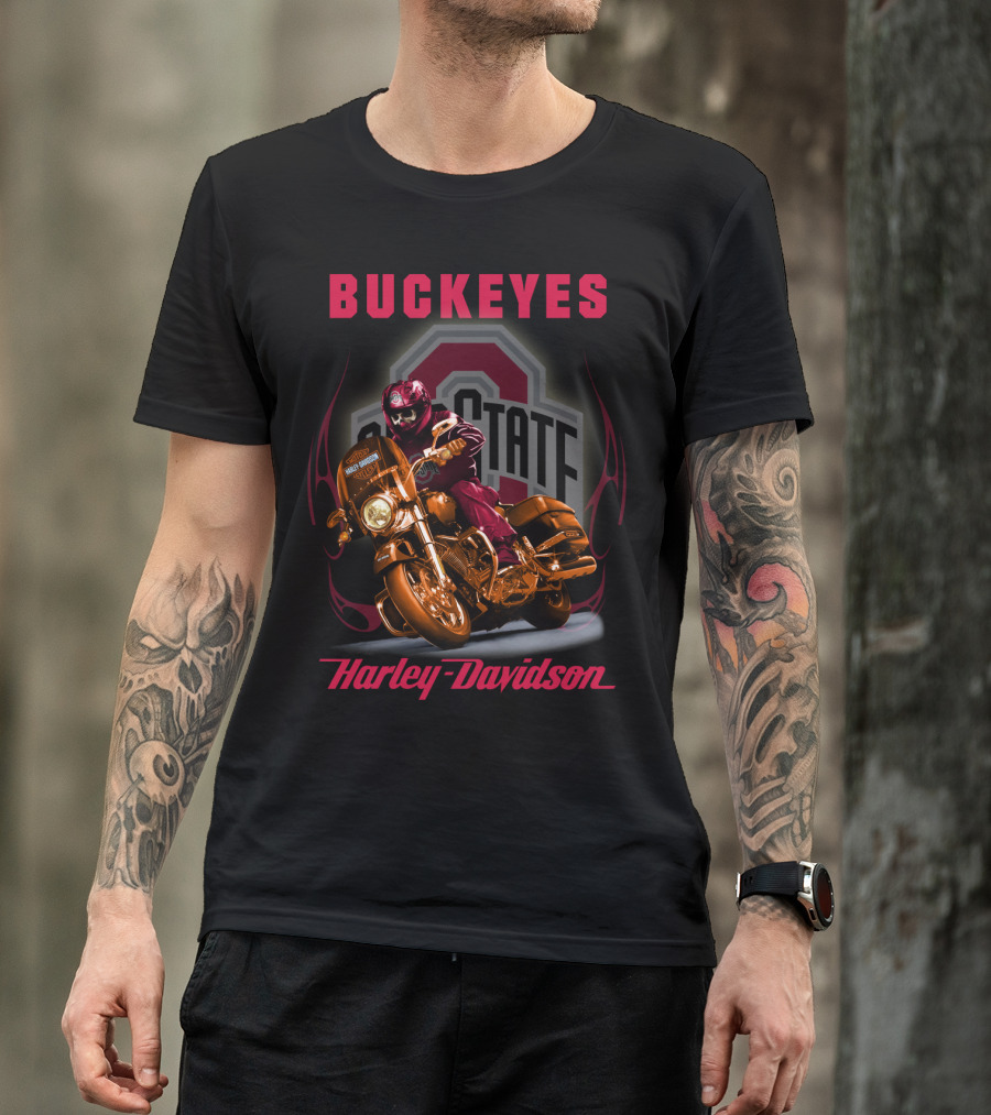 Buckeyes Harley Davidson Ohio State T-Shirt