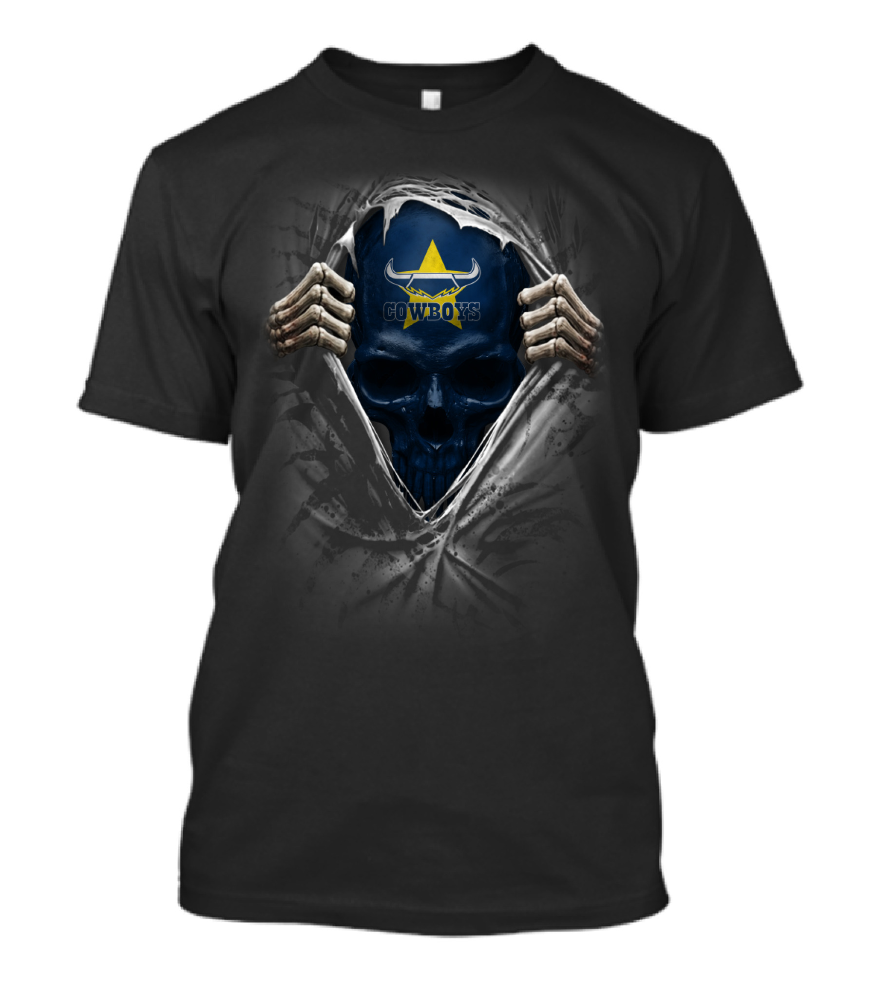 XA NRL North Queensland Cowboys Skull T-Shirt
