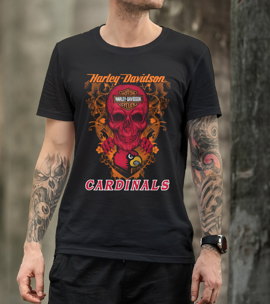 Harley Davidson Motor Cycles Louisville Cardinals T-Shirt