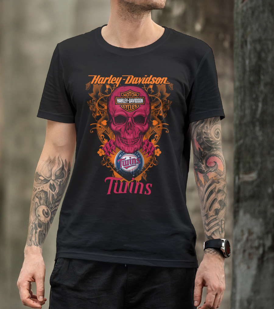 Harley Davidson Motor Cycles Minnesota Twins T-Shirt