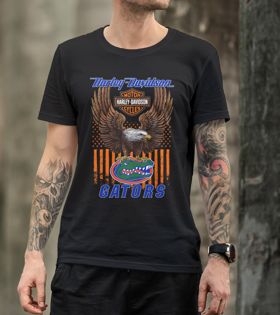 Harley Davidson Motor Cycles Florida Gators Eagle T-Shirt