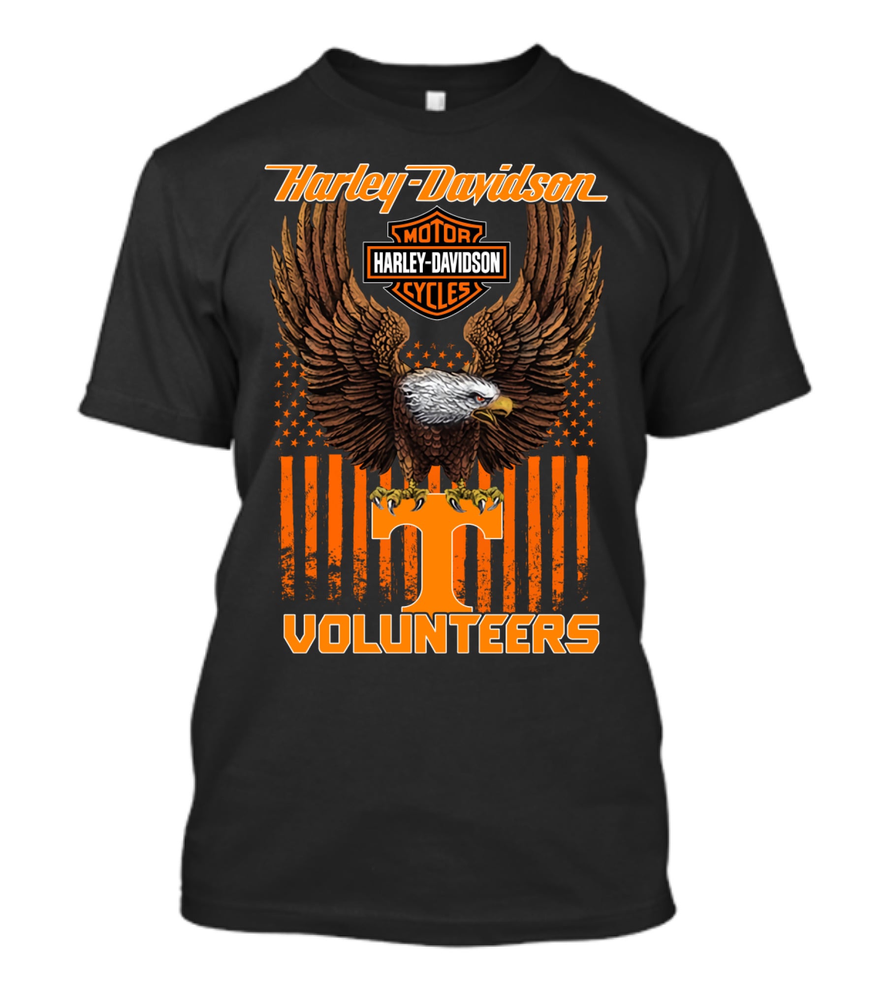 Harley Davidson Motor Cycles Tennessee Volunteers Eagle T-Shirt