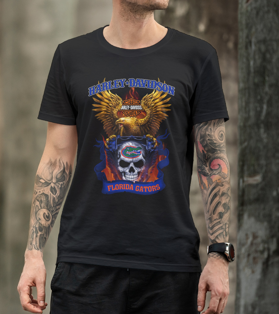 Harley Davidson Motor Cycles Florida Gators T-Shirt