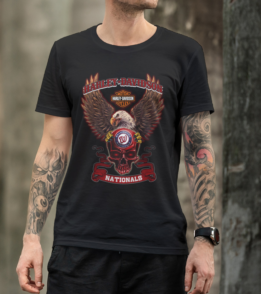 Harley Davidson Motor Cycles Washington Nationals T-Shirt