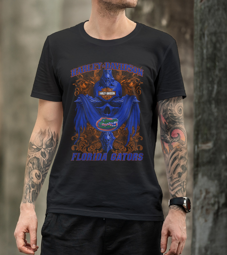 Harley Davidson Motorcycles Florida Gators Ncaa 84 T-Shirt