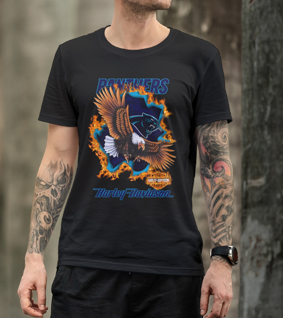 Panthers Harley Davidson Nfl 84 Carolina Eagles T-Shirt