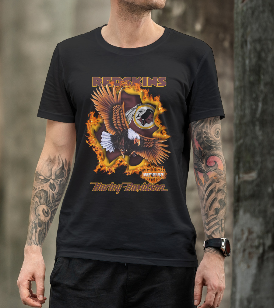 Redskins Eagle Harley Davidson Nfl 84 Washington T-Shirt