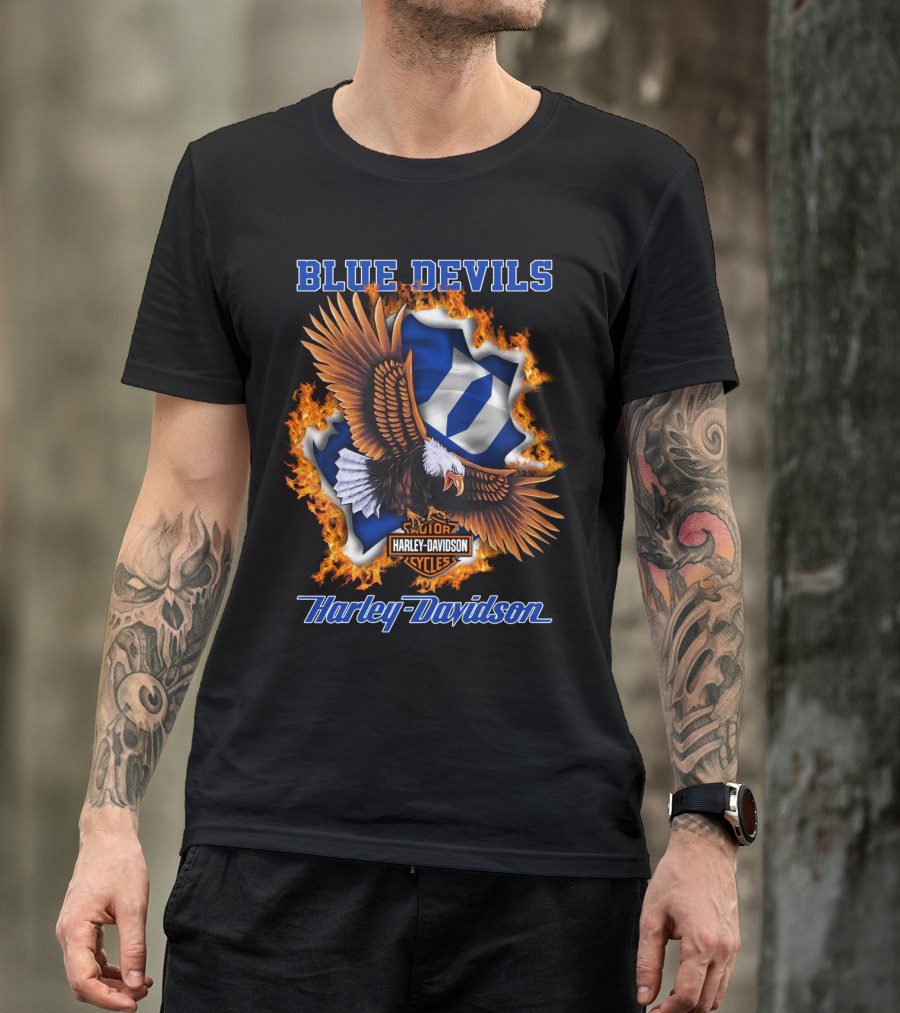 Blue Devils Harley Davidson Ncaa Duke 04.08 T-Shirt