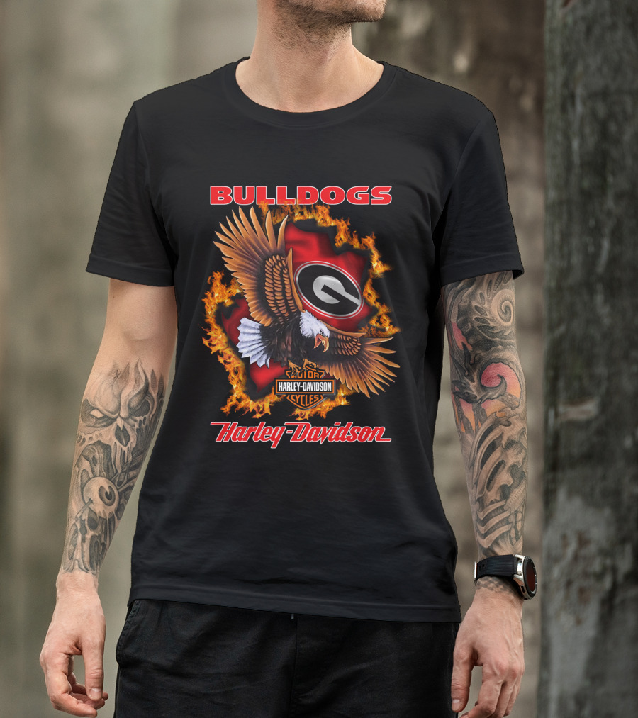 Georgia Bulldogs Harley Davidson Cycles 04.08 Ncaa T-Shirt