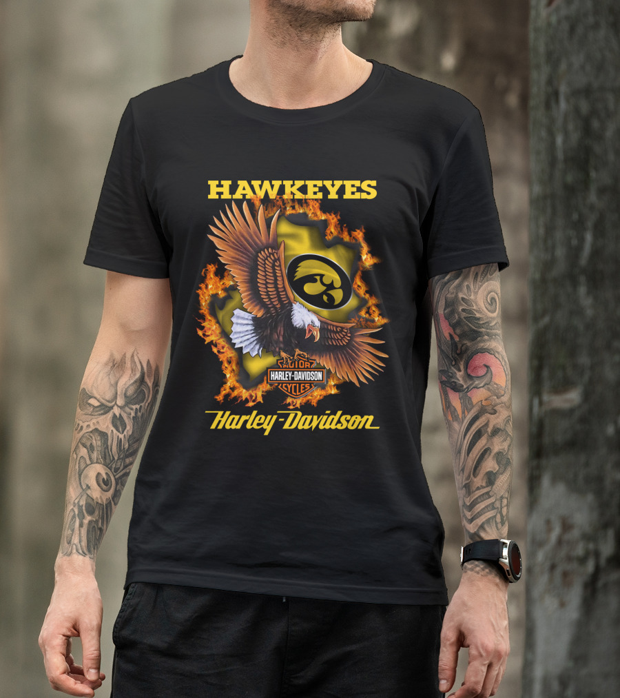 Hawkeyes Harley Davidson Cycles Hd Ncaa 04.08 Iowa Hawkeyes T-Shirt