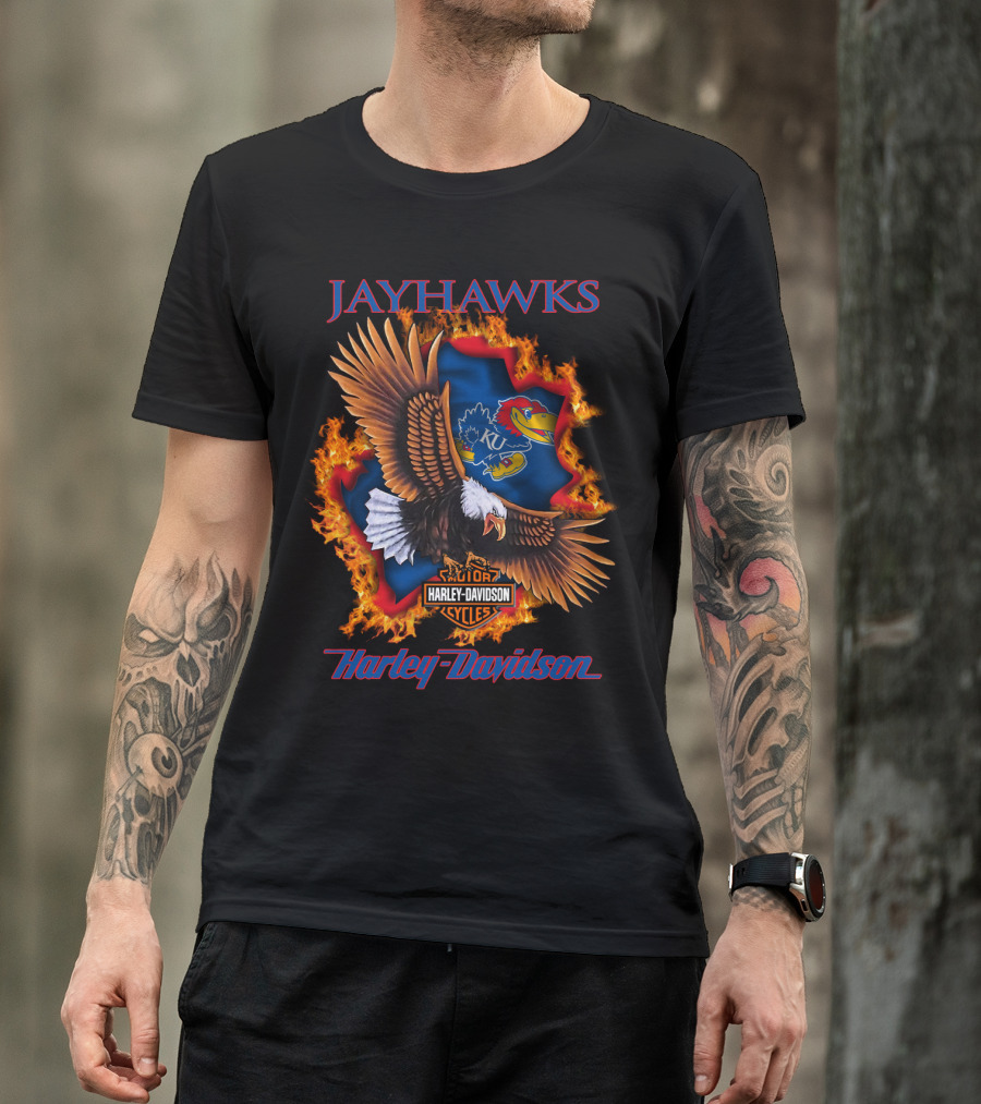 Jayhawks Harley Davidson Ncaa Kansas 04 Kansas Jayhawks T-Shirt